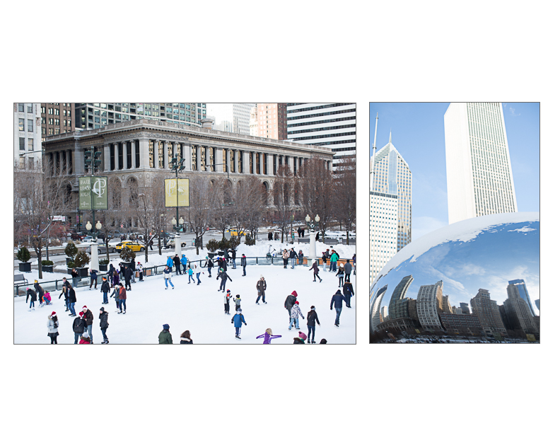 Ice skating in Millennium park | Chicago, IL | Cheryl Hall Photography